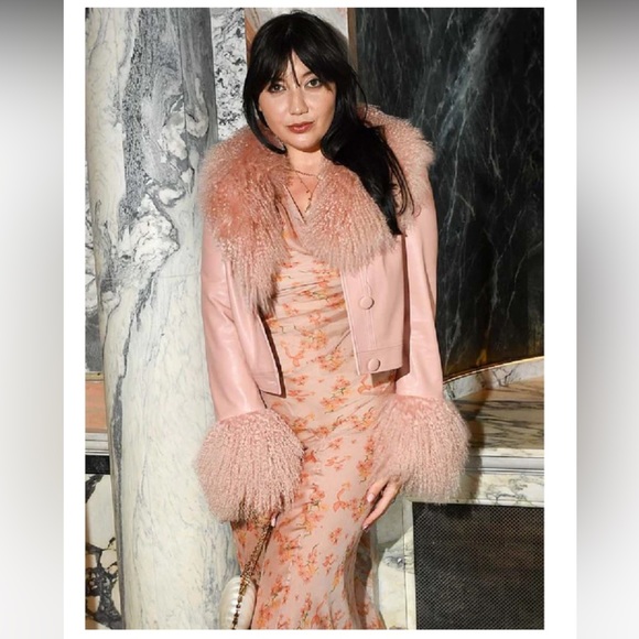 FREE PEOPLE NWT CHAROLETTE SIMONE CROPPED PENNY FAUX LEATHER JACKET 🦋 - Picture 13 of 16